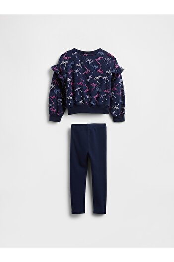 GAP Kız Bebek Lacivert Sweatshirt & Legging Tayt Set