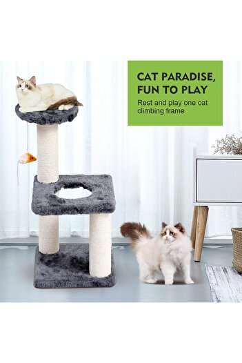RADIOTRONICS SKY-TOUCH Cat Tree Tower｜Durable Cat Condo with Sisal Scratching Posts｜Cozy Cat House,｜Ladder