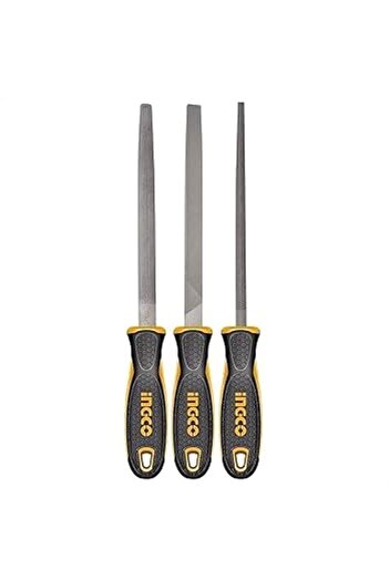 Ingco 3 PCS STEEL FILE SET HKTFS1308 - High-Quality 3-Piece Steel File Set for Precision Filing, Dur