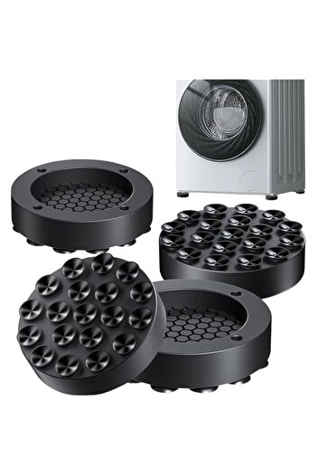 Generic Lonimia Washing Machine Feet Pads, Anti Vibration Pads, 4 Pcs Silicone Material 19 Suction Cups Hone