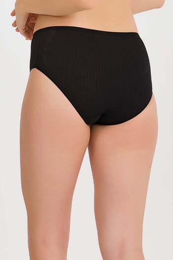 İLKE İÇ GİYİM Women's High Waist Thin Striped Bato Panties