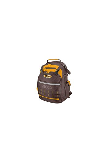 Ingco TOOLS BACKPACK HBP01028 - Heavy Duty Multi-Compartment Tool Backpack, Ergonomic Design for Com