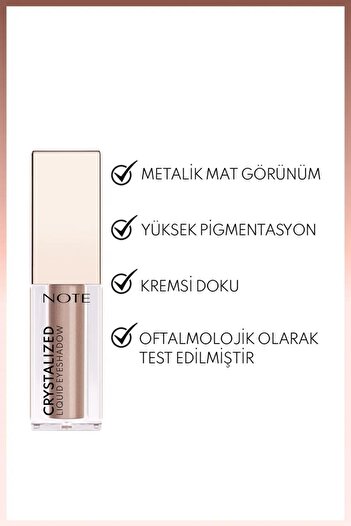 NOTE Crystalized Liquid Eyeshadow Likit Metalik Göz Farı - 10 Sand Whisper