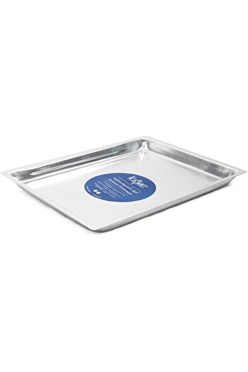 Generic Vague Rectangular Aluminium Kunafa Tray, 33 cm x 44 cm Size, Silver