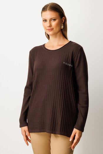 On Fashion On Cebi Stone Tricot Sweater-65354