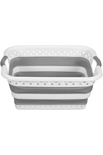 Generic TOMVAES 1 Large Collapsible Laundry Basket - Portable & Space-Saving Basket with Dual Comfort Grip H