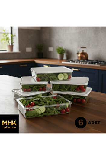 MHK Collection Set of 6 Storage Containers with Lids