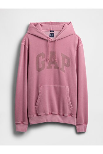 GAP Erkek Açık Pembe VintageSoft Arch Logo Sweatshirt