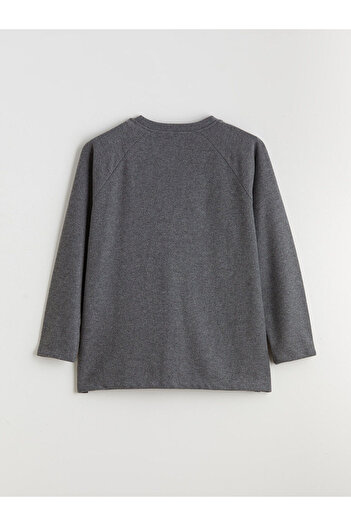 LC Waikiki Anthracite Crew-Neck Women's Sweatshirt