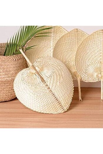 Generic Woven Fan Made of Palm Leaf, Natural Palm Leaf Fan, Fresh Chinese Style, for Wedding Decoration, Hom