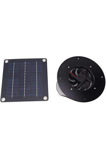 Generic Cryfokt Solar Powered Exhaust Fan, 20W Efficient Portable Solar Attic Fan Solar Panel Fan for Greenh