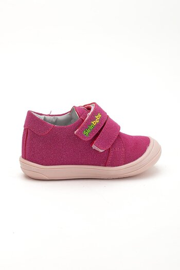 Dilimler Ayakkabı Şirinbebe Orthopedic Girl First Step Baby Shoes Fuchsia Double Velcro