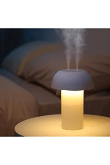 Generic Blue Coral Mushroom Table Lamp Humidifier USB Charging Dimming Night Light Aromatherapy Machine Room