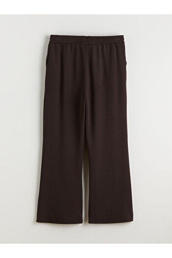LC Waikiki Brown Plus Size Women's Sweatpants with Elastic Waist