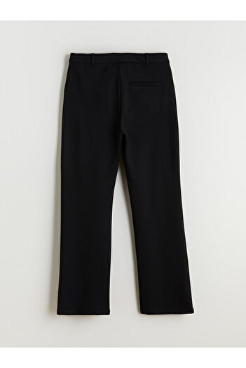 LC Waikiki Black Slim Fit Women's Trousers with Spanish Legs