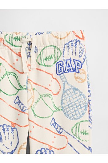 GAP Erkek Bebek Kırık Beyaz Relaxed Logo Pull-On Jogger Eşofman Altı