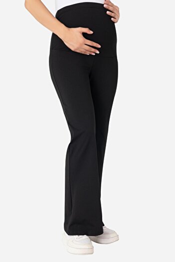 Arma Yıldız Spanish Leg High Waist Flexible Recovery Maternity Leggings Black