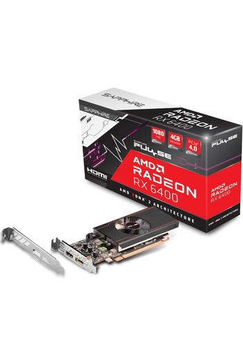 SAPPHIRE Radeon RX 6400 PULSE GAMING, 4GB GDDR6, 64-bit