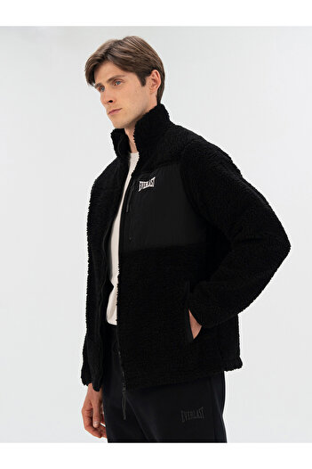 EVERLAST Winter Essentials Black Men's Full Zip Sherpa Sweat