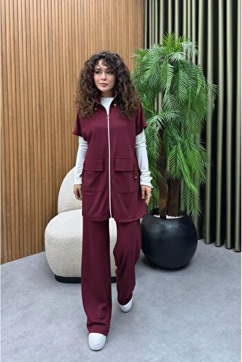 Cardella Premium Quality Women's Two-Piece Suit with Vest and Pants Modest Matching Vest Suit