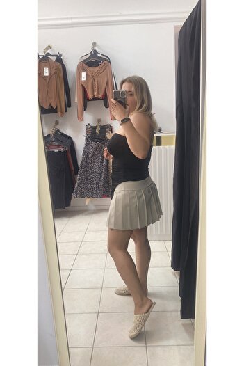TUBA TOPTAŞ PLEATED MINI SKIRT