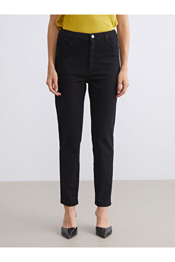 LC Waikiki Black Slim Mom Women's Jean Pants