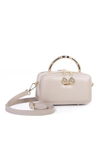 Nas Bag Women's Mini Handbag and Crossbody Bag Sand (Width: 18 cm Length: 10 cm)