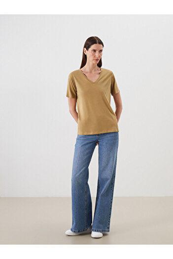 LC Waikiki Sari V-Neck Women's T-Shirt