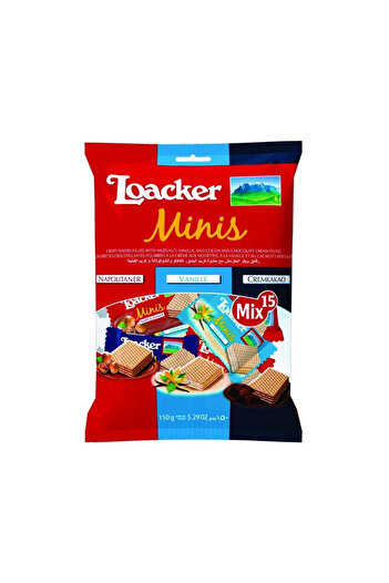 Loacker Minis Mix 15 Wafer, 150G