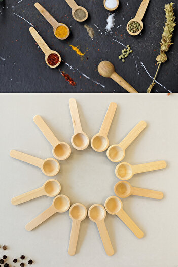 Kitchen Life 12 White Serving and Seasoning Spoons - Breakfast Spoons