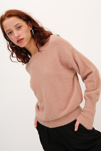 Addax Soft Textured Basic Sweater K3490