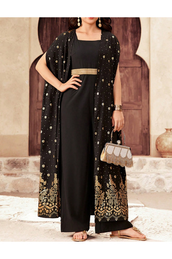 SHEIN jumpsuit and cardigan set, black