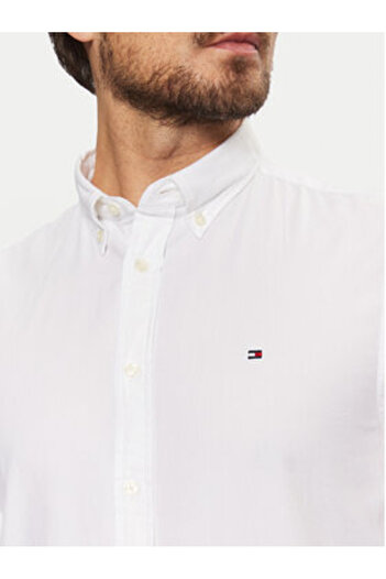 Tommy Hilfiger Cămașă bărbătească MW0MW37578 Albă
