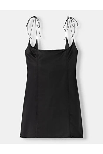 Bershka mini dress, black