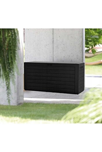 Prosperplast Garden Storage Box, Anthracite, 116x44x55 cm, Woodenbox