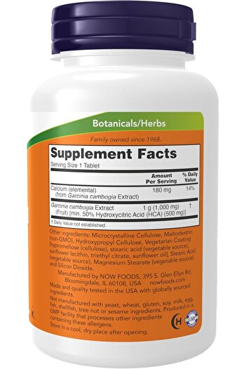 Now Foods Garcinia 1000 mg 120 Tablets