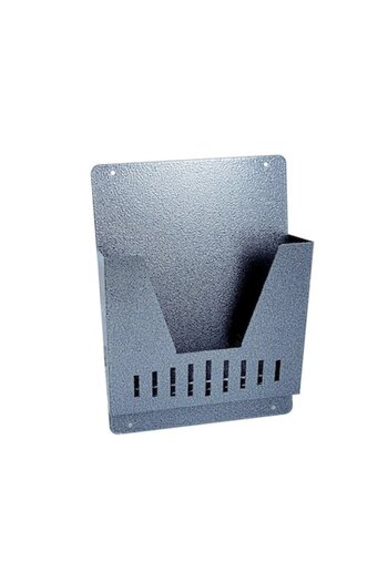 damech Advertising basket/box for newspapers, deep incision, gray, A4 format, 23x9x32 cm,