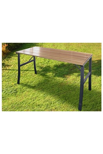 Chomik Masa gradina/terasa pentru exterior, lemn si otel, maro, 120x60x71 cm,