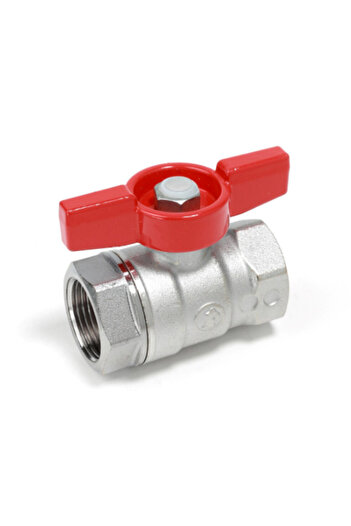GIACOMINI ball valve, chrome-plated brass, internal - internal thread, 1", butterfly handle
