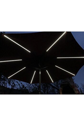 Strend Pro Garden/Patio Umbrella with Solar LED, 270 cm