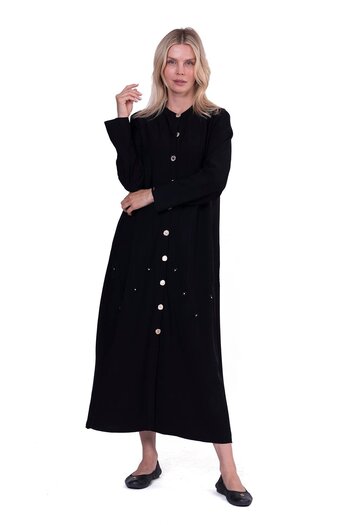 Invee Swirl Knitwear Cardigan Black