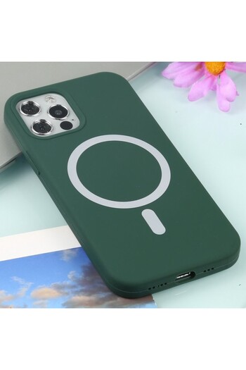 Flippy MagSafe Liquid Silicone Protective Case for iPhone 14, Green