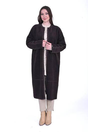 Invee Road Furry Knitwear Cardigan Brown