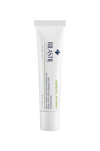 Rilastil Acnestil Active Cream, Acne Treatment for Combination Skin and Oily Skin Prone to Acne, 40