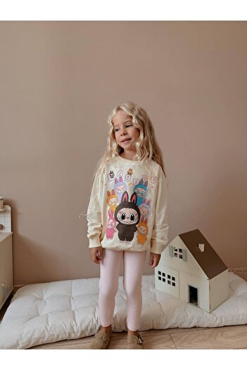 MİNİKO KİDS Girl's Labubu Model Tights Suit