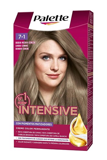 Schwarzkopf Palette Intensive Tinte 7.1-rubio Medio Ceniza Mujer