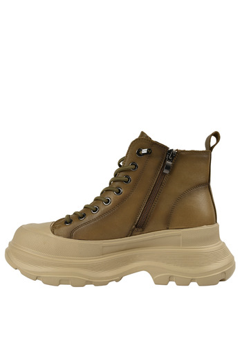 FRANCO GERARDO Women's sports boots, FRANCO GERARDO, 66081 khaki, leather 40