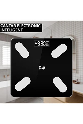 varioshop Smart Electronic Scale VarioShop® with Bluetooth, Full Body Analysis, Black