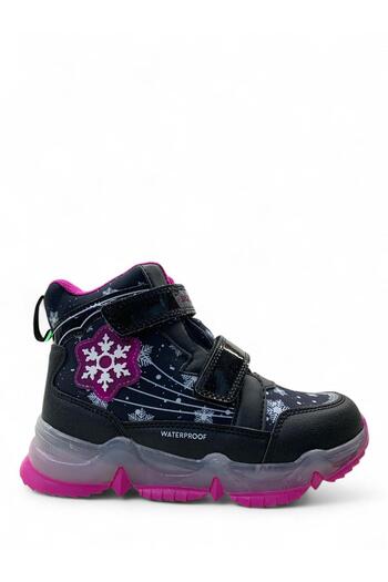BUCKHEAD 3034 Orthopedic Girl's Black Waterproof Lighted Boots