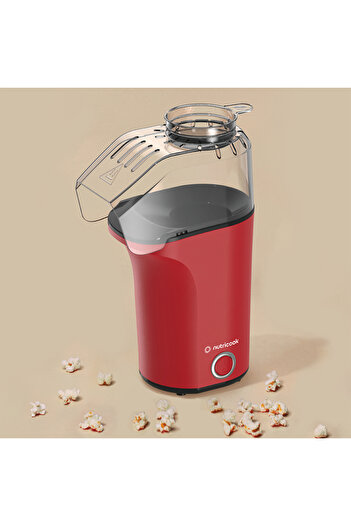 Nutricook Popcorn Maker – Makes 16 Cups, Oil-Free Healthy Snacking, Red